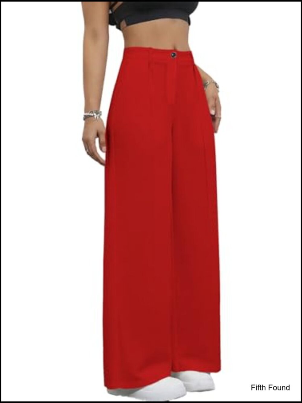 High Waist Wide Leg Pants Flowy Trousers Work Pants - Picture 5 of 5